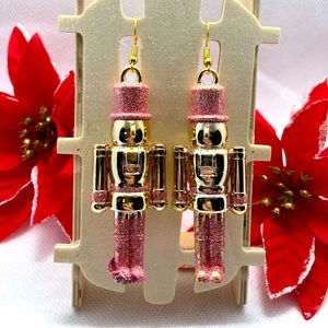 Nutcracker Christmas dangle earrings